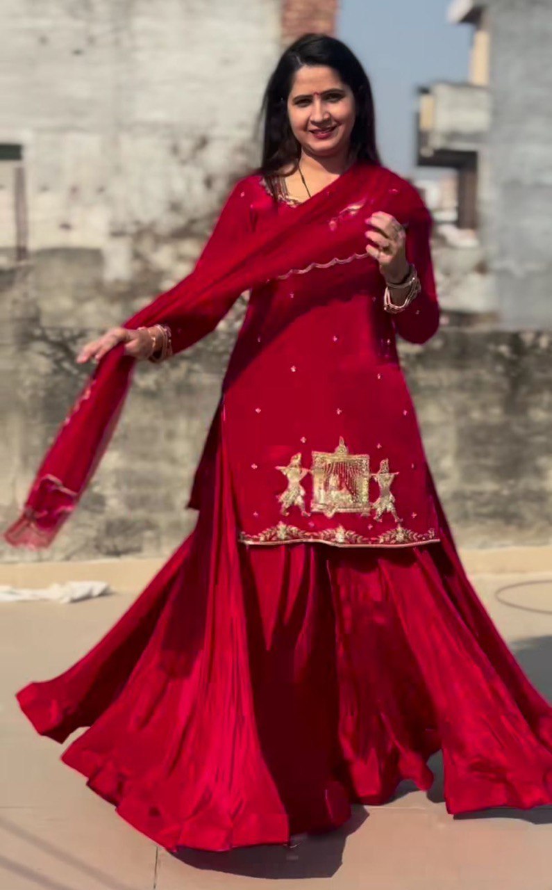 New Designer Wedding Top Lehenga & Dupatta Set 2 Colours