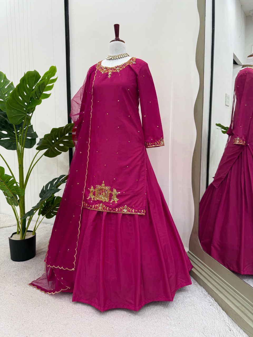 New Designer Wedding Top Lehenga & Dupatta Set 2 Colours