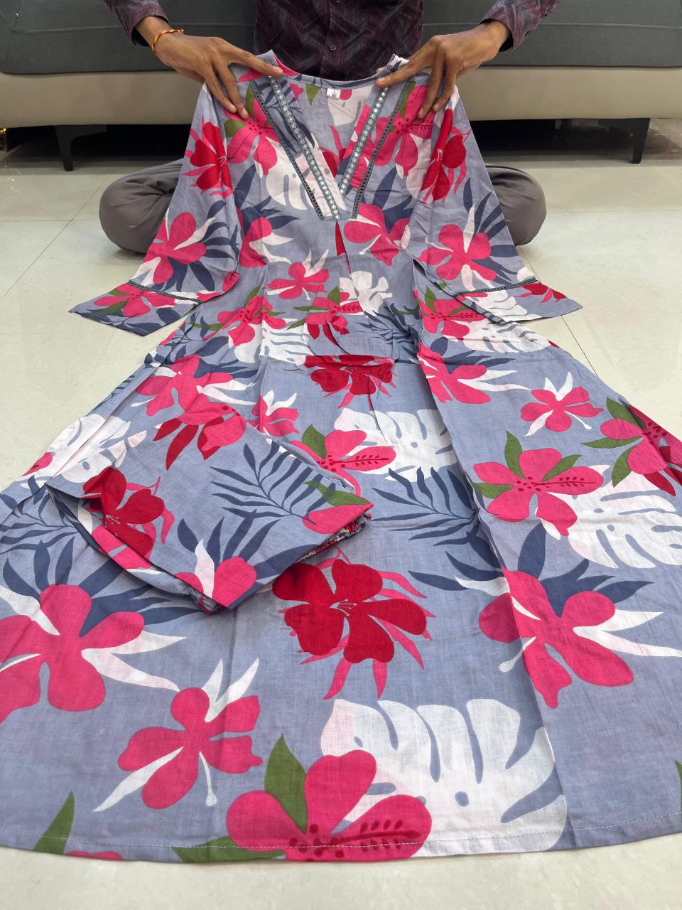 Digital Print Cotton Co-ord Set 2 Colours