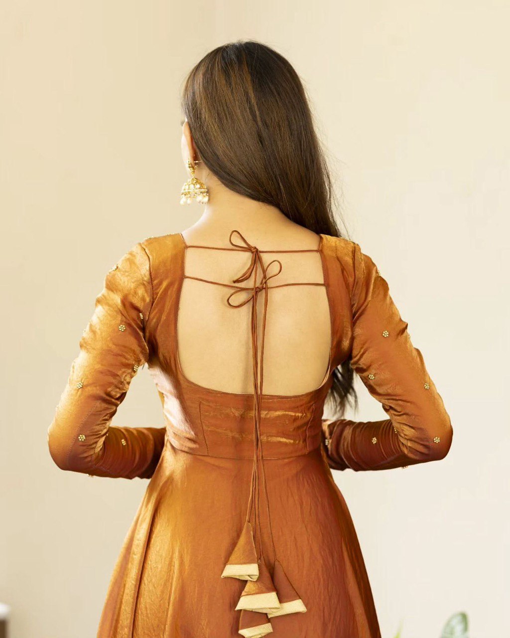 New Arrival Fendi Silk Thread & Sequence Work Gown Bottom With Dupatta
