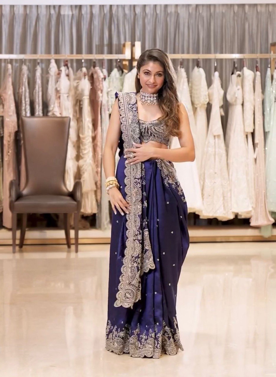 Designer Heavy Codding & Sequence Work Saree