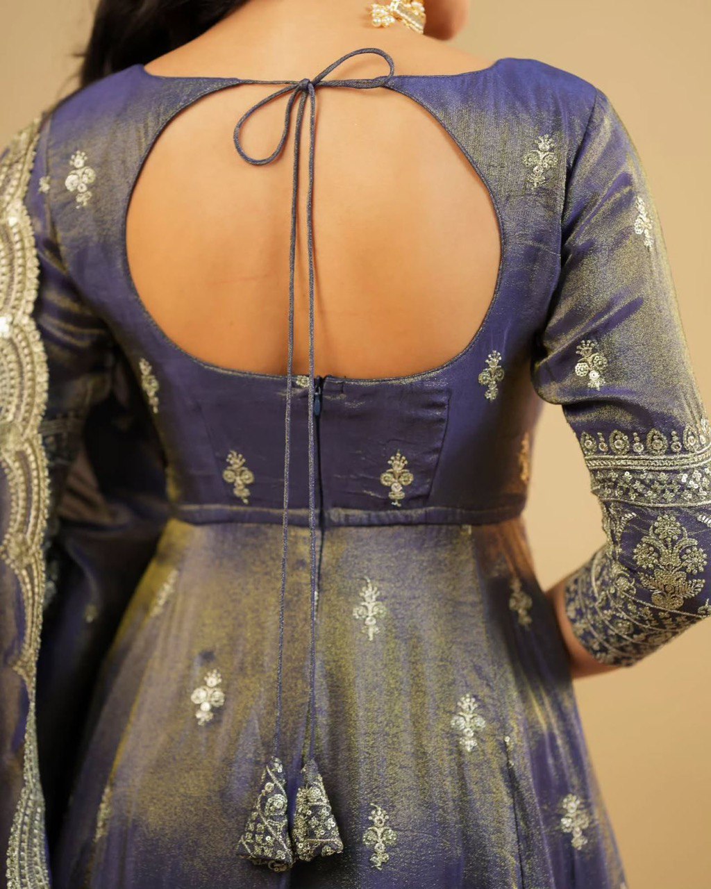 Designer Simmer Silk Mastani Wedding Wear Suit