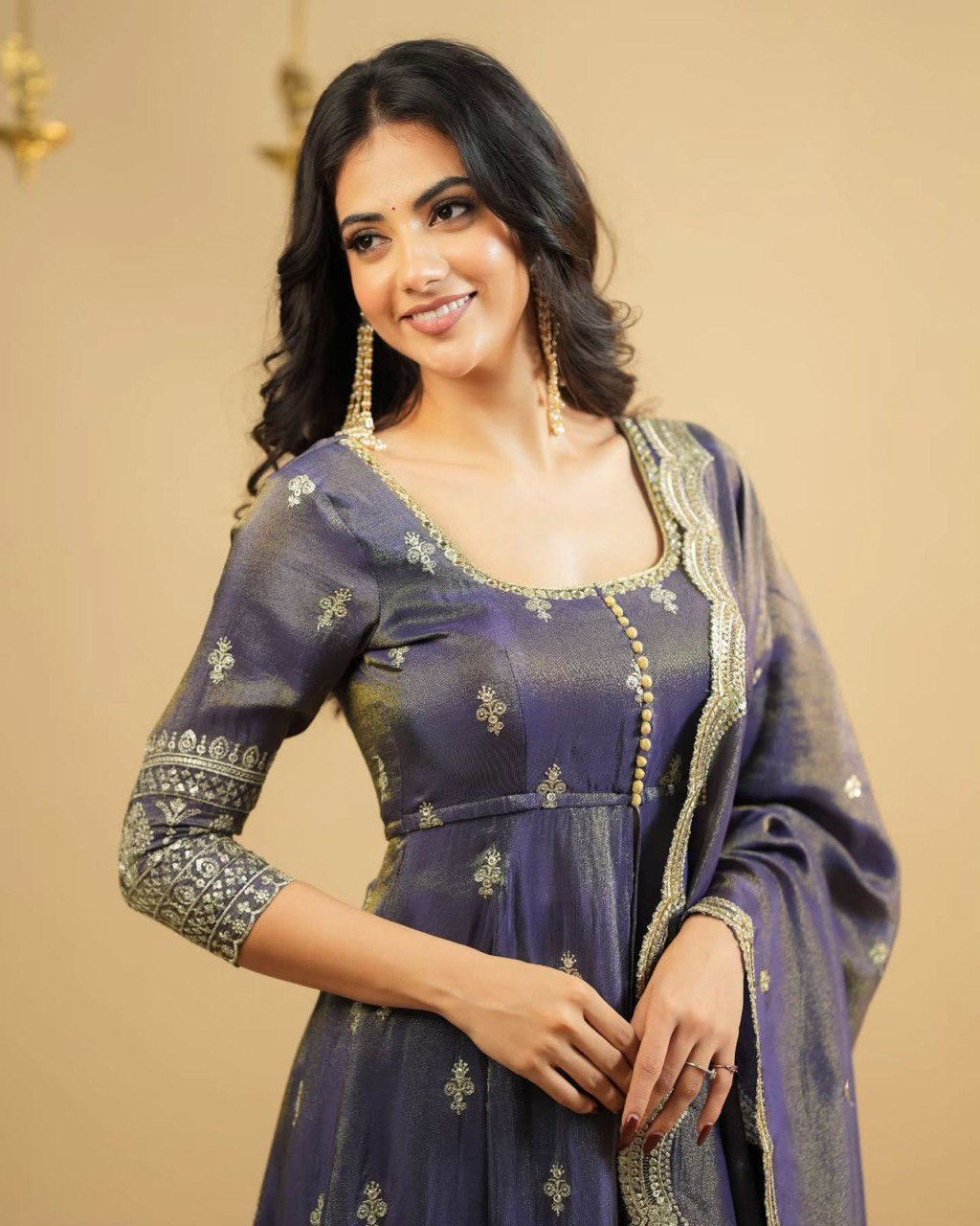 Designer Simmer Silk Mastani Wedding Wear Suit