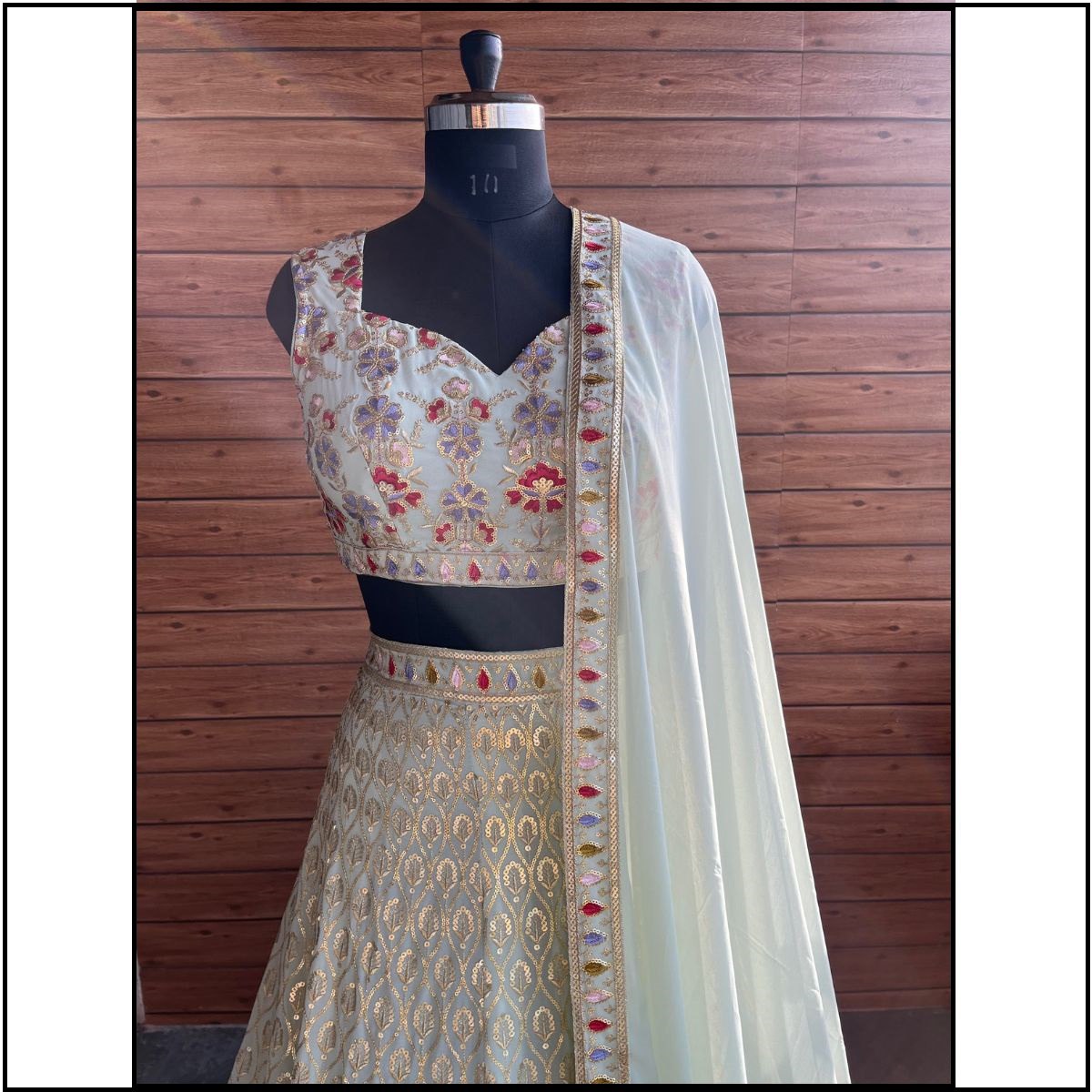 Yellow Designer Embroidary Sequence Worked Lehenga For Haldi Ceremony