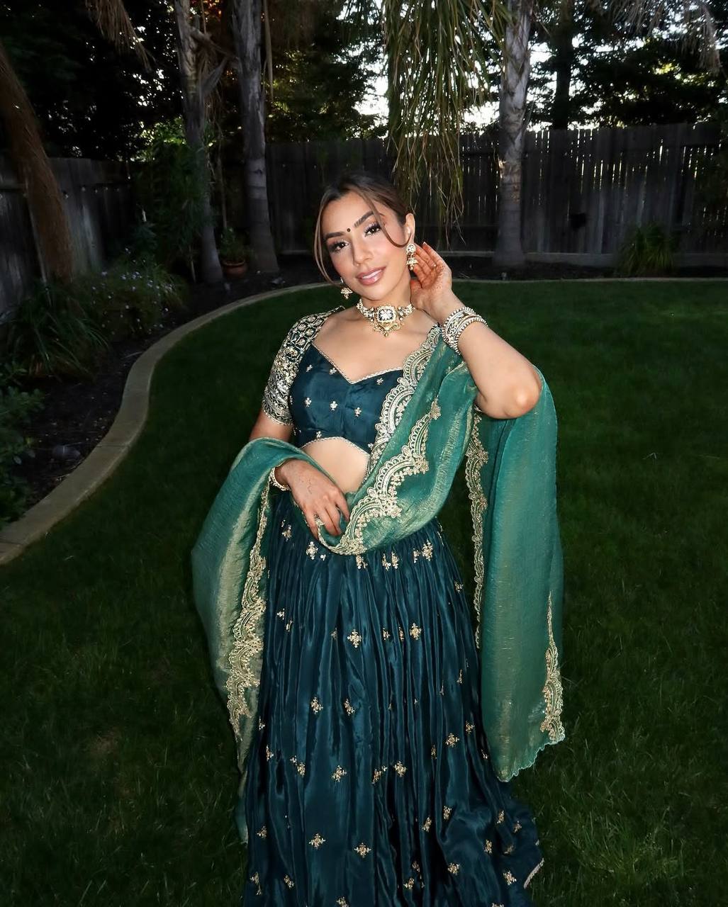 Teal Blue Colour Designer Wedding Wear Lehenga Choli