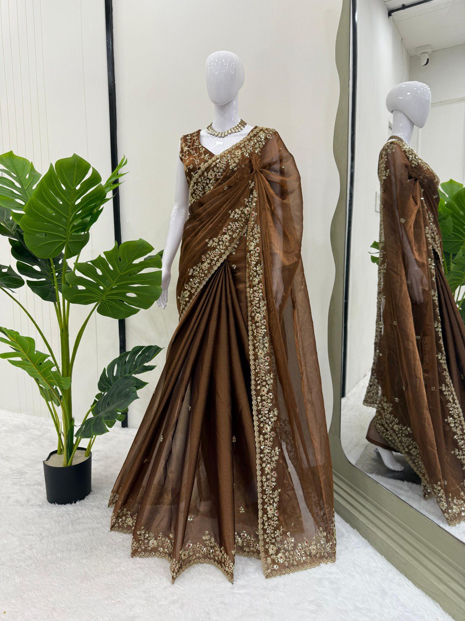 Beautiful Designer Barbari Silk Saree