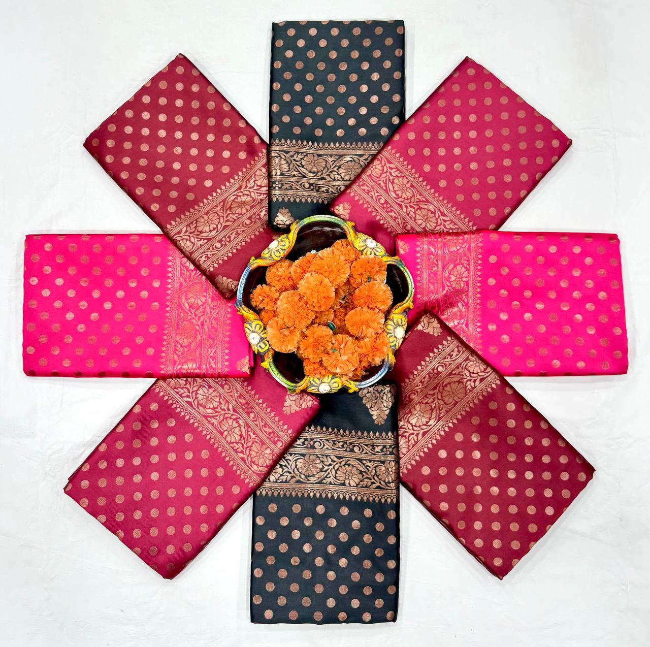 Soft Lichi Silk Designer Jacquard Silk Weaving Saree
