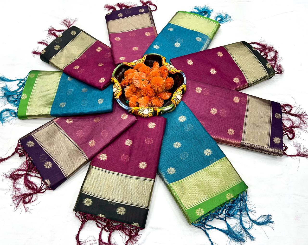 Amazing Soft Slab Lilan Beautiful Slab Weaving Saree