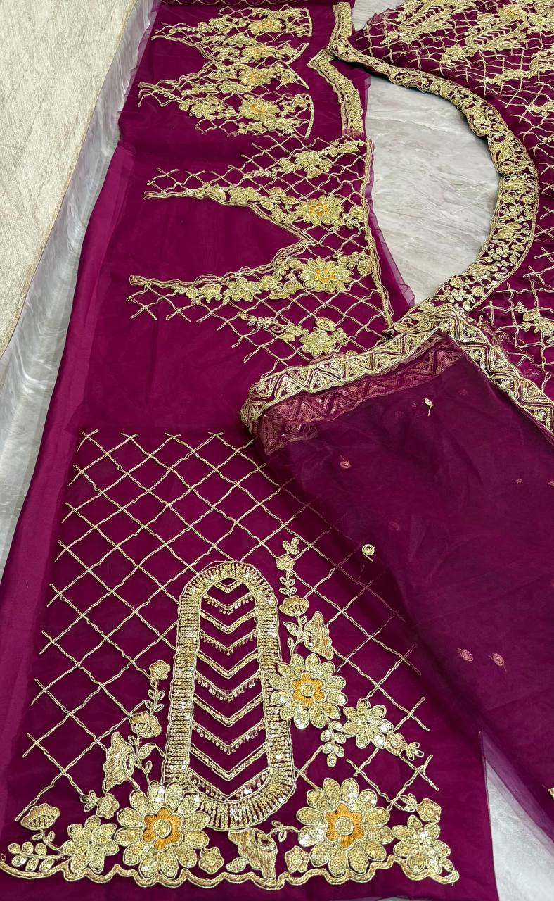 Wedding Wear Soft Net Codding & Sequins Work Semi Stitched Lehenga Choli
