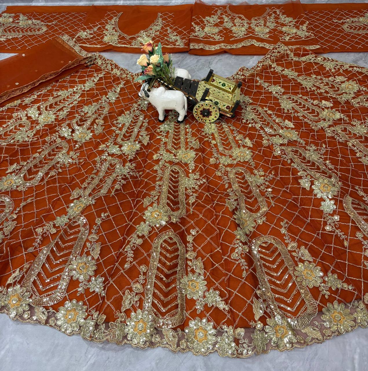 Wedding Wear Soft Net Codding & Sequins Work Semi Stitched Lehenga Choli