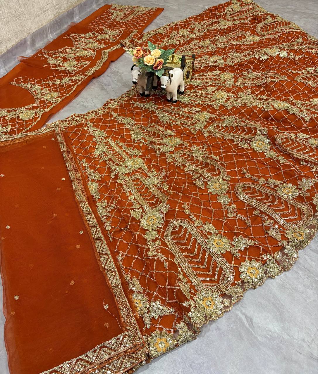 Wedding Wear Soft Net Codding & Sequins Work Semi Stitched Lehenga Choli