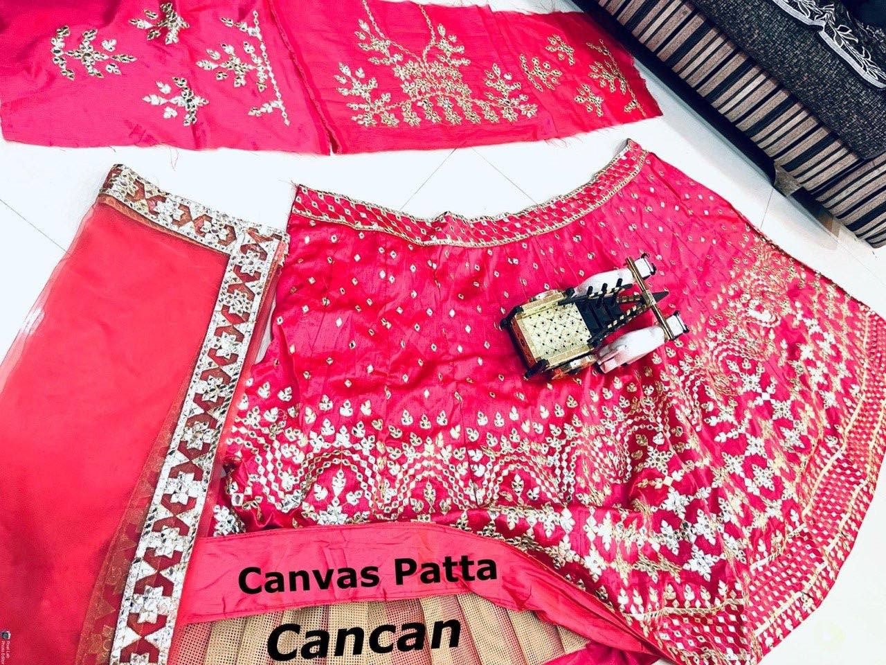 Desinger Pink Color Silk Foil Mirror Work Lehenga Choli