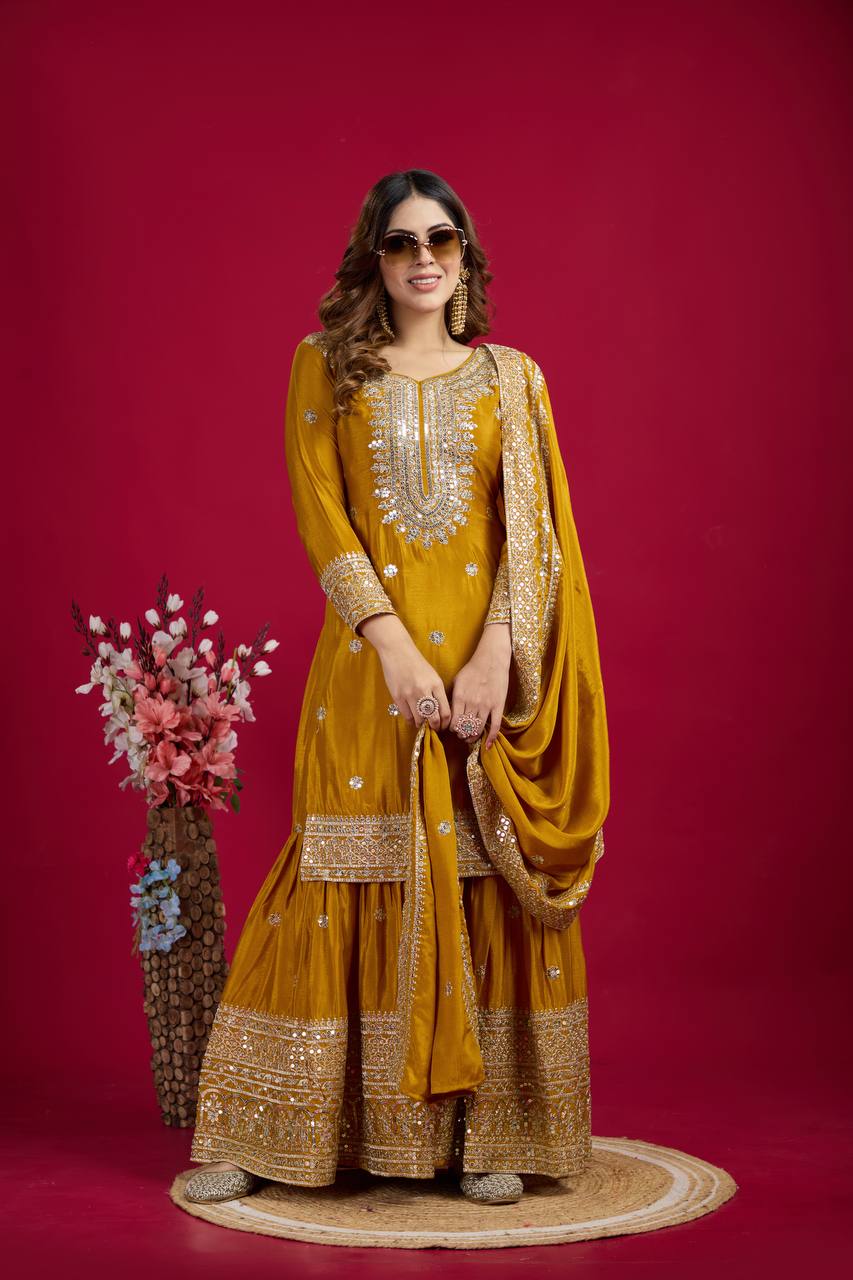 Rich Luking Ready to Wear Plazo Suit For All Function Wear