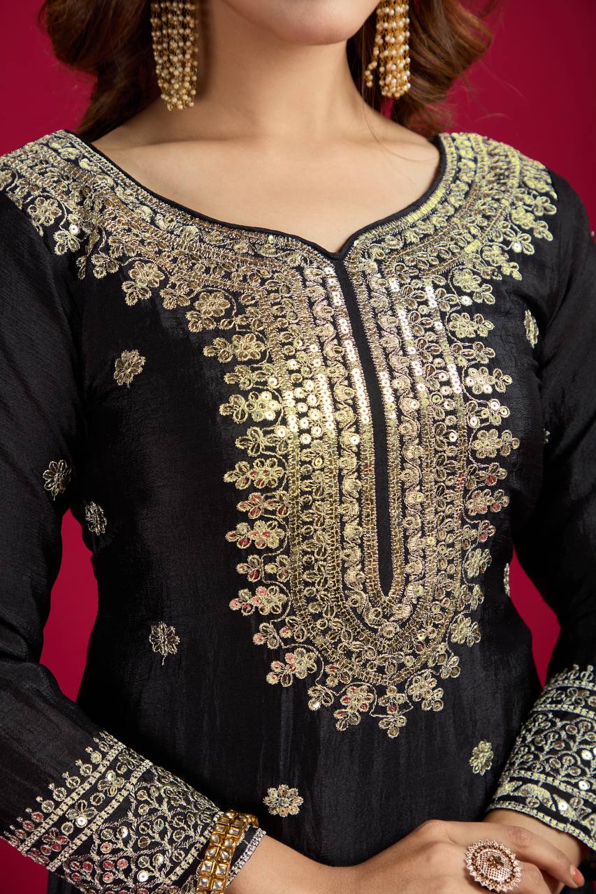 Rich Luking Ready to Wear Plazo Suit For All Function Wear