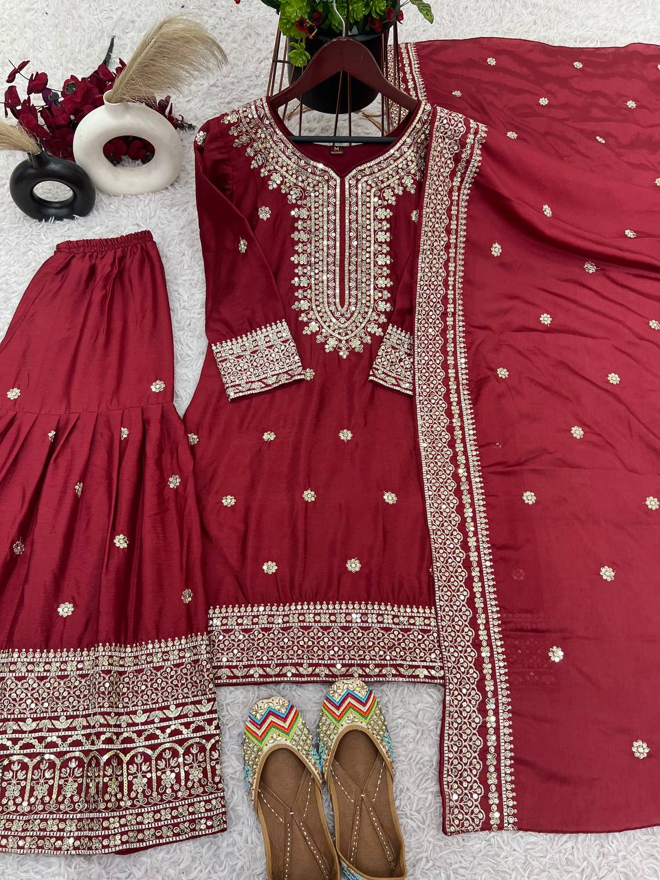 Rich Luking Ready to Wear Plazo Suit For All Function Wear