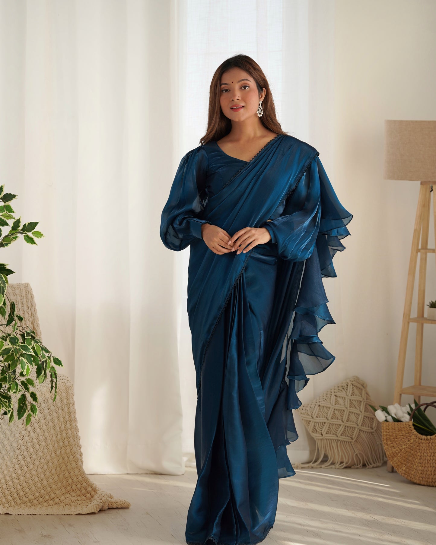 1 Min Ready to Wear Jimmi Chu Silk Saree