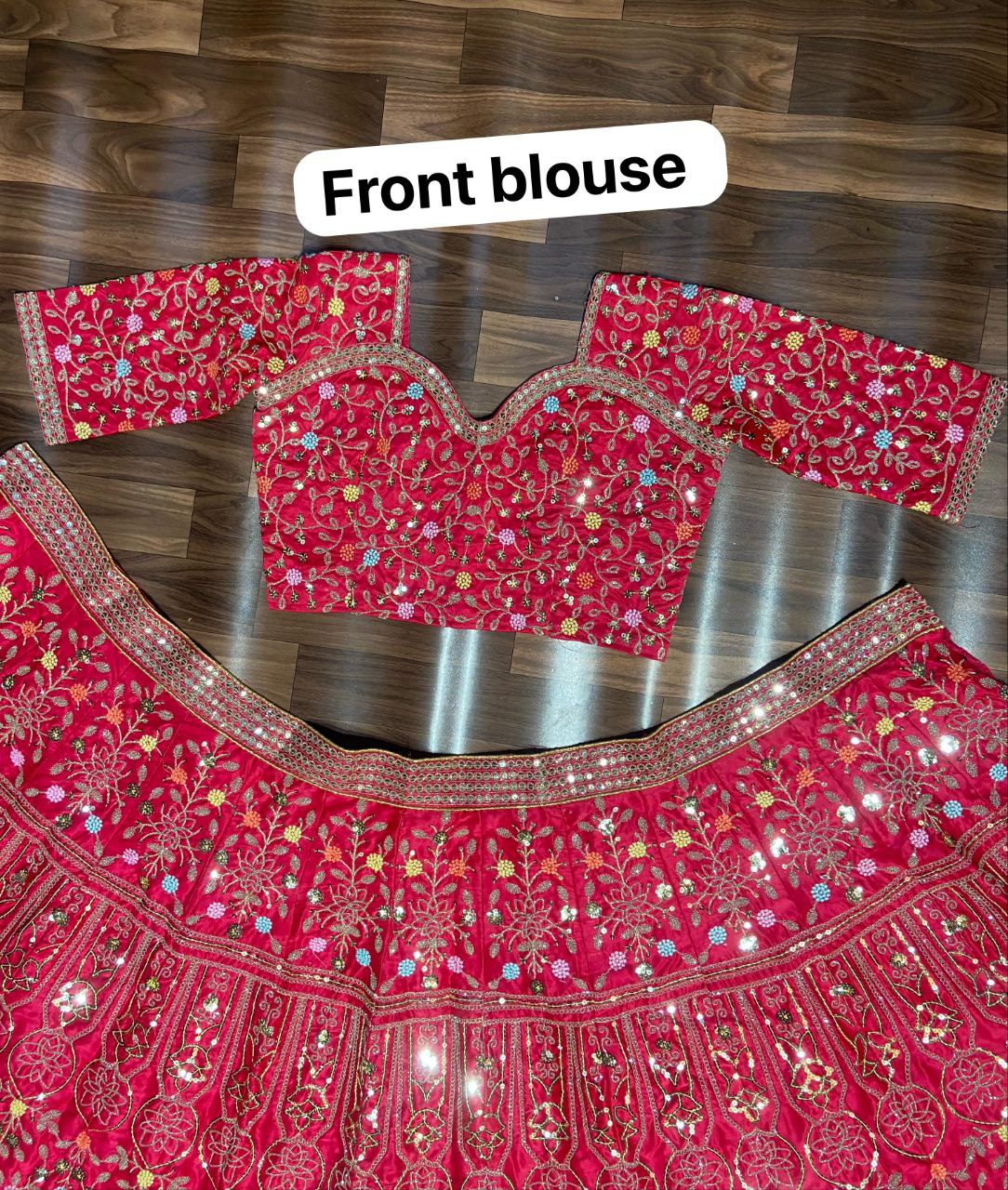 Rani Pink Color Satin Silk Embelish Lehenga Choli For Wedding Wear
