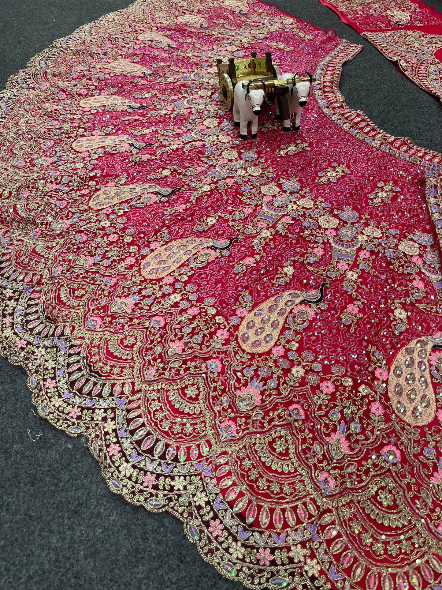 Pink Color Soft Net Coding Embroidered Work Lehenga Choli