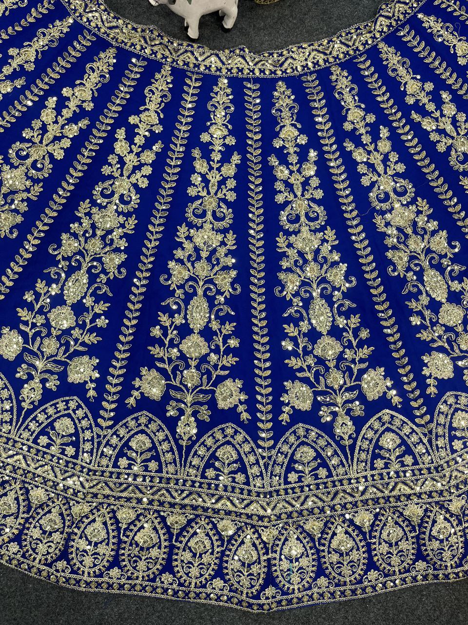 Royal Blue Georgette Heavy Coding Work Lehenga Choli