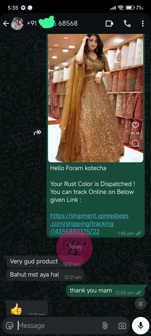 Rust Color Sequence Work Soft Net Lehenga Choli