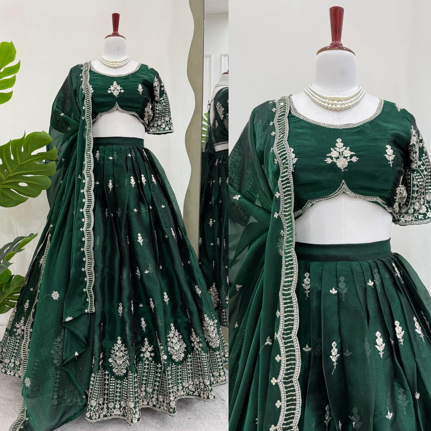 Party Wear Jimmi Chu Silk Sequence Work Lehenga Choli