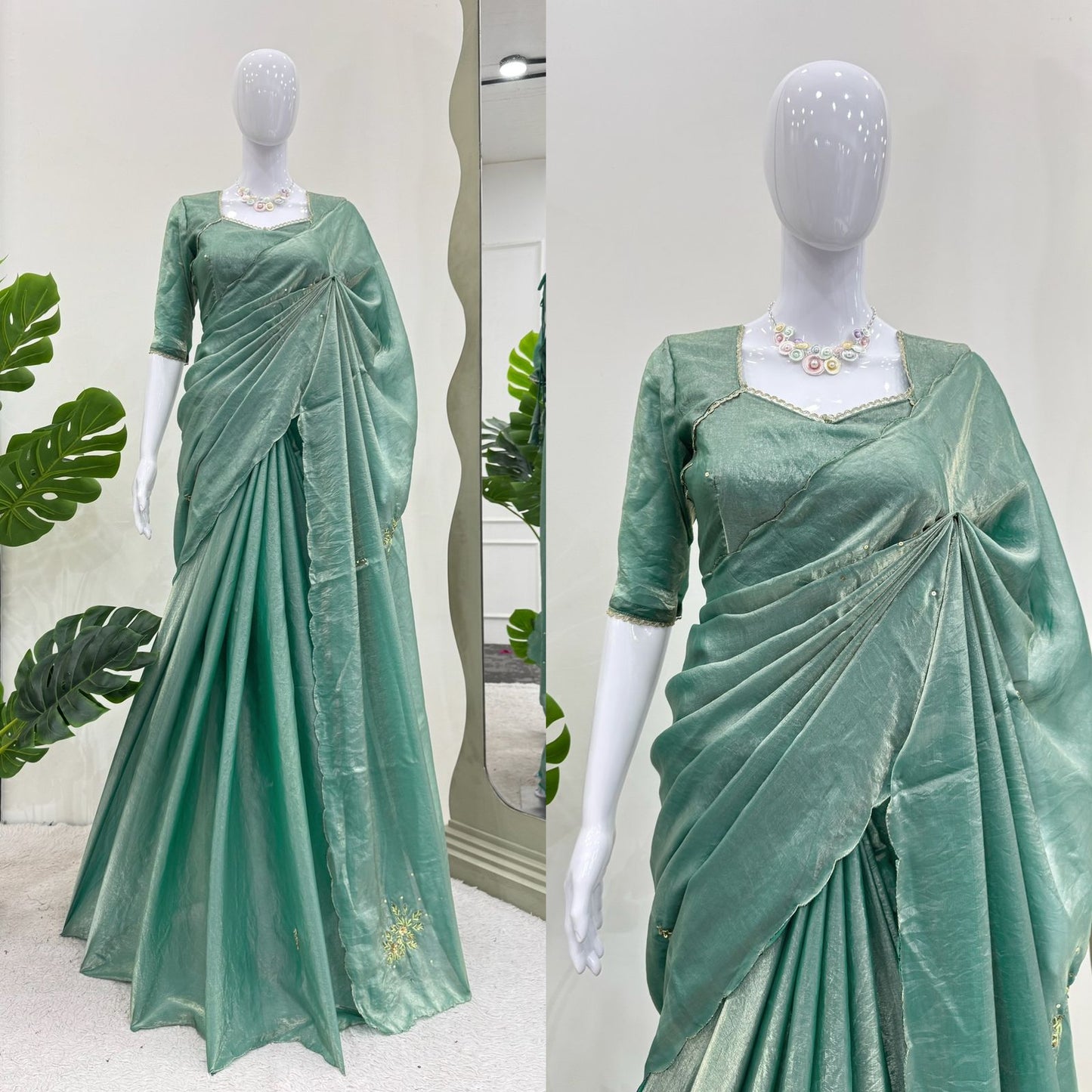 Party Wear Handwork Silk Saree