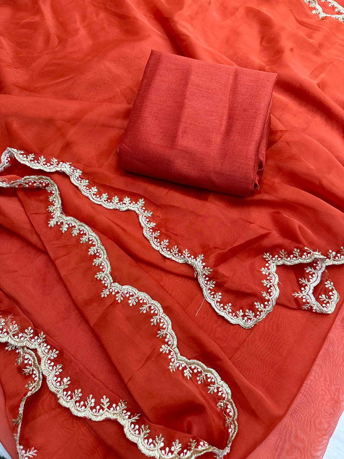 Wedding Wear Silk C Pallu Embroidered Designer Saree