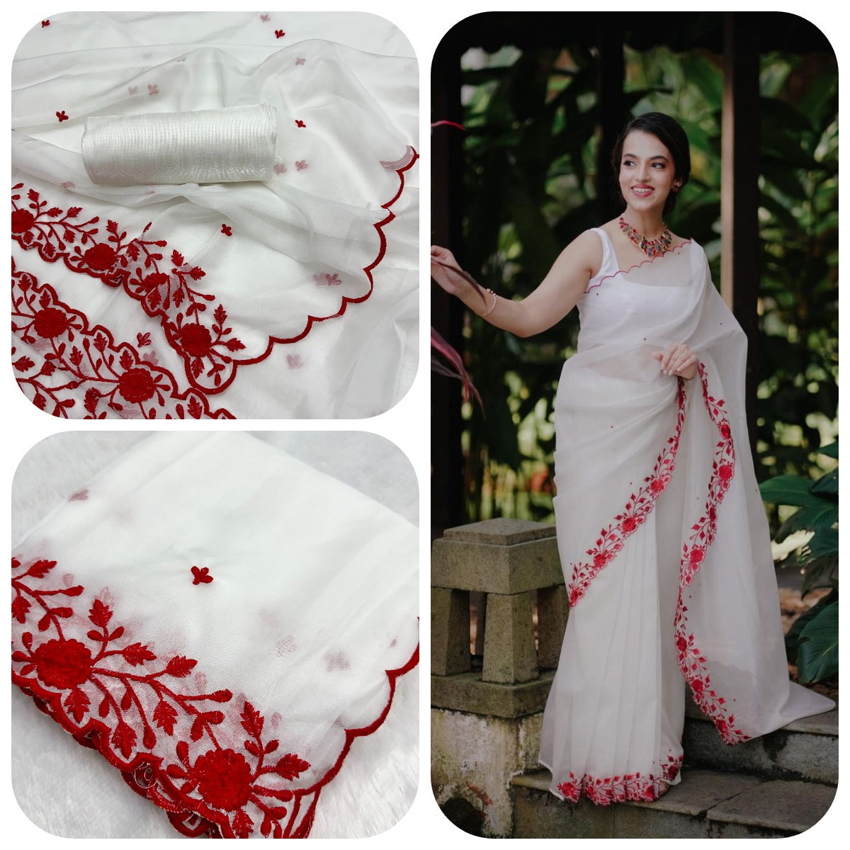 Wedding Wear Silk C Pallu Embroidered Designer Saree