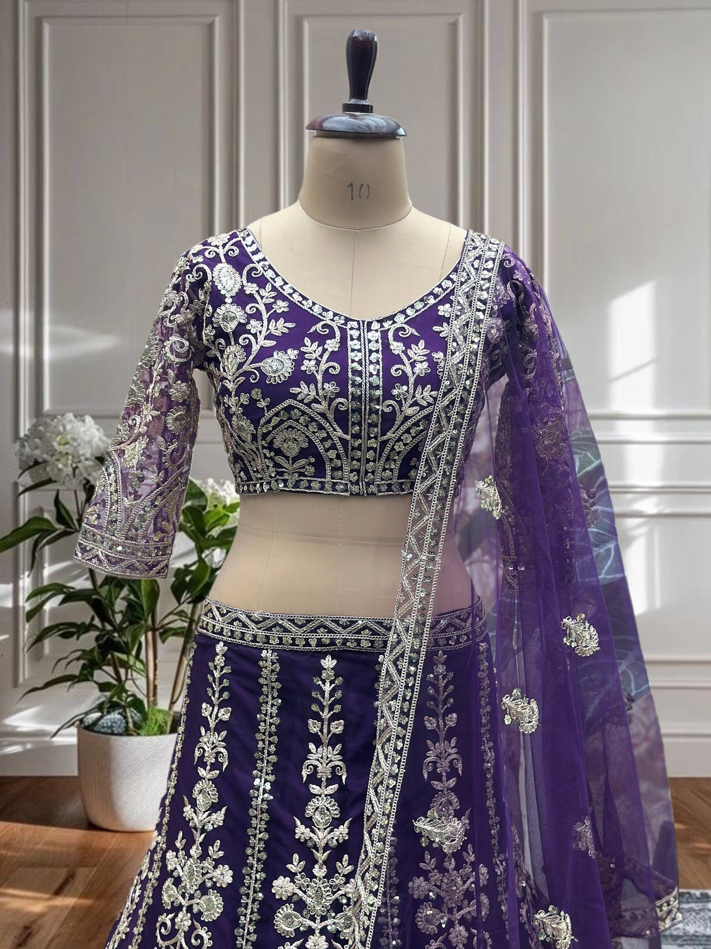 Wedding Special Soft Net Lehenga Choli with Codding Work