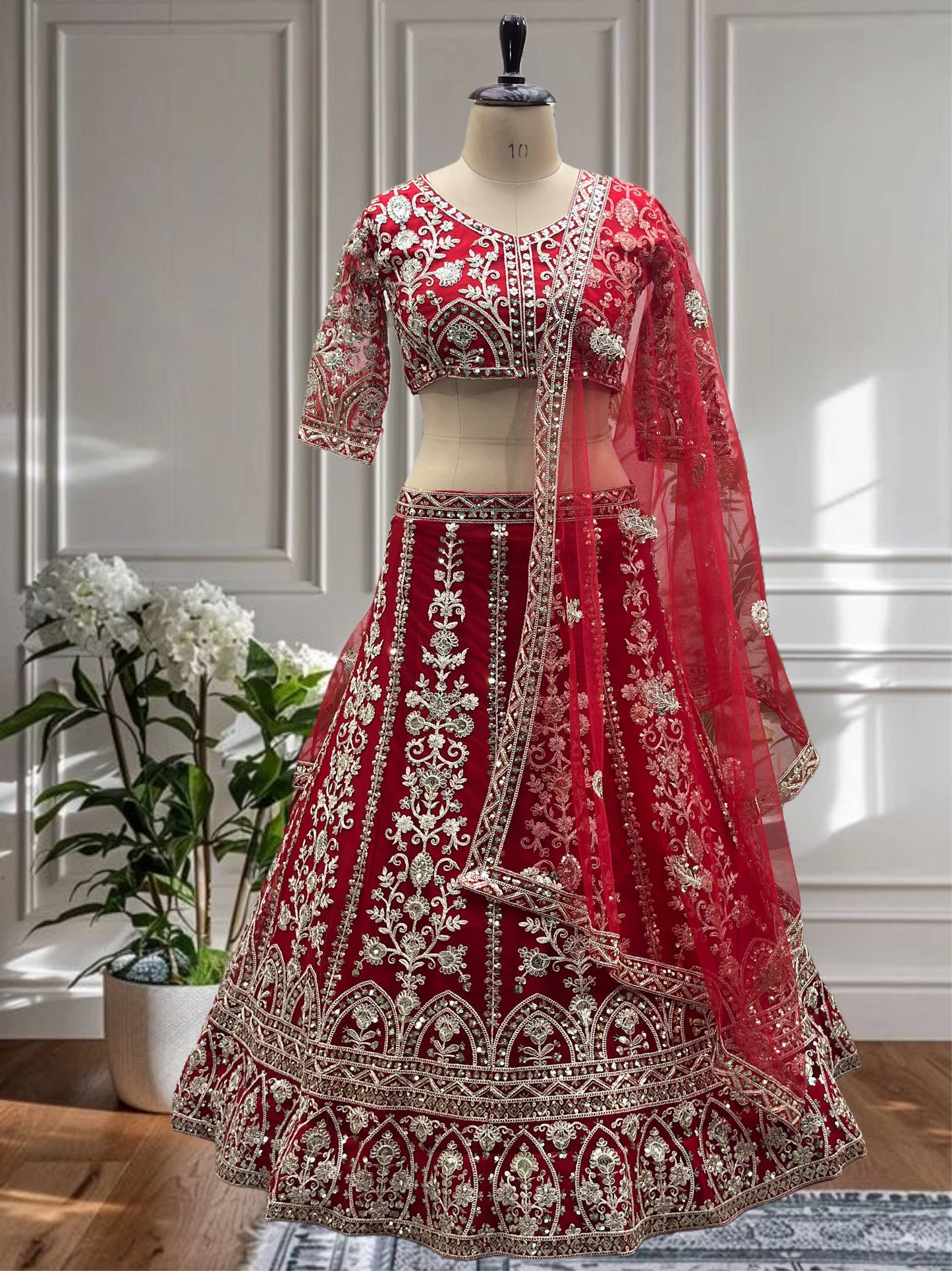 Wedding Special Soft Net Lehenga Choli with Codding Work