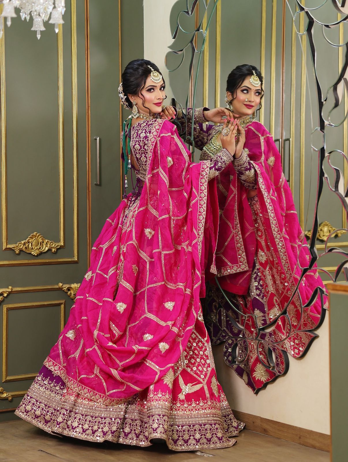 Function Wear Colorful Georgette Thread Sequence Work Lehenga Choli