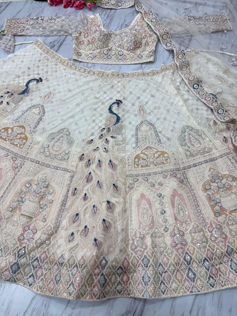 Wedding Wear Peacock Lehenga Choli