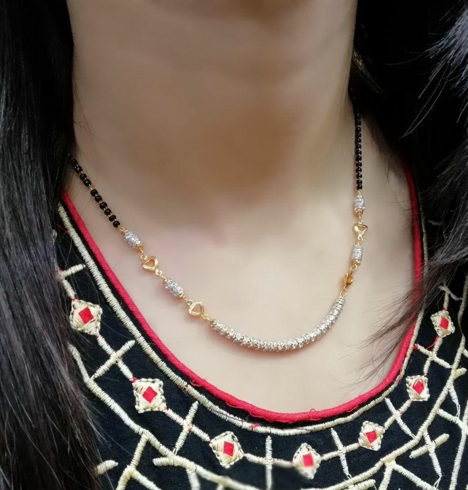 Regular Wear Dokiya type Sauber Mangalsutra For Women