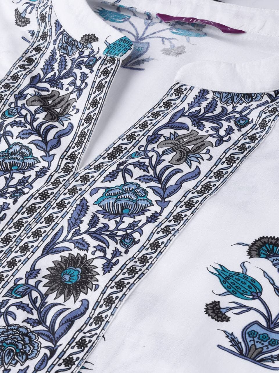 Dismaying White Color Cotton Printed Festive Wear Salwar Suit