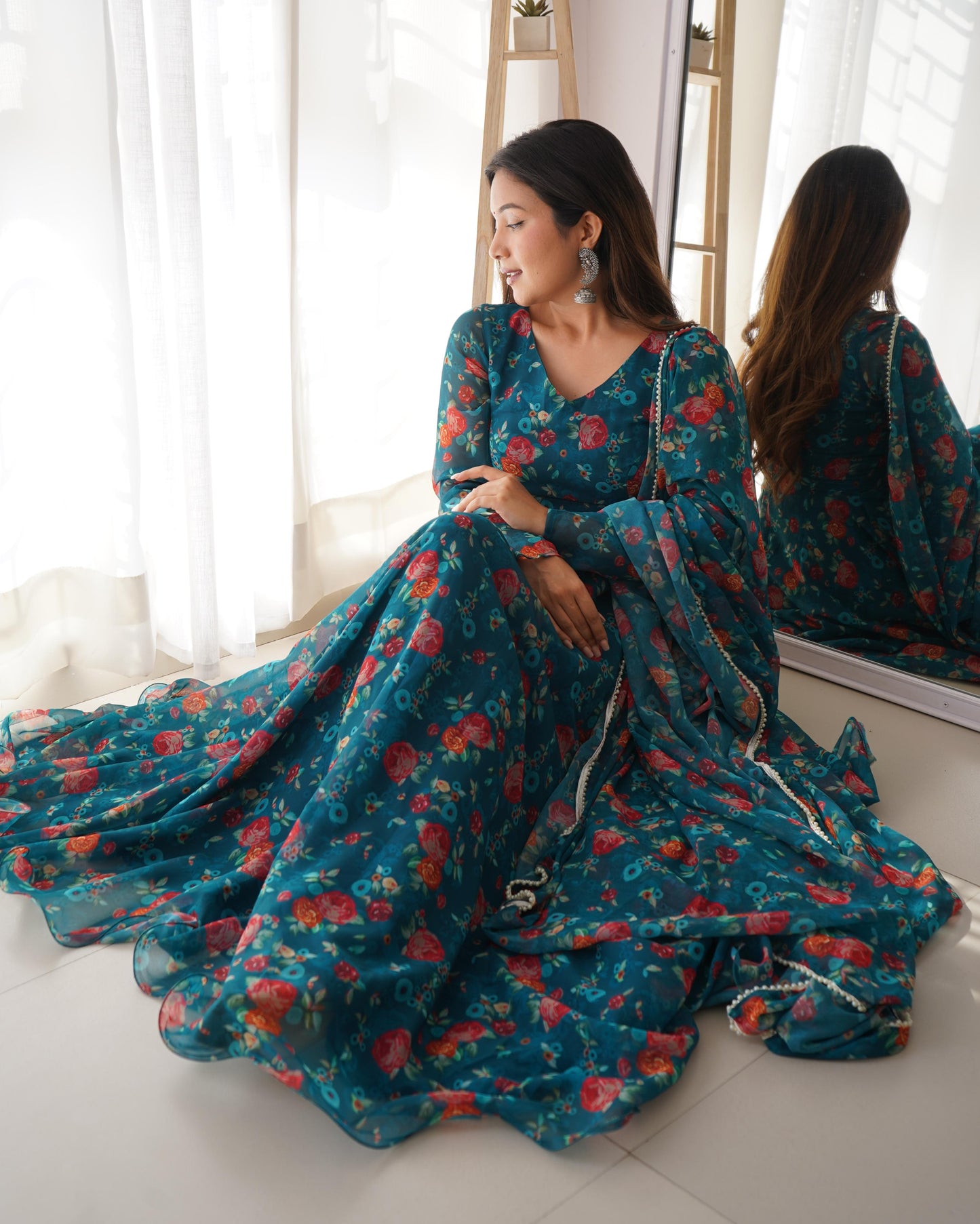 Party Wear Georgette Ready to Wear Gown