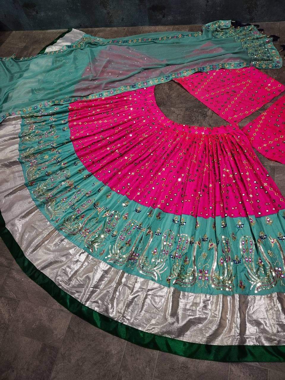 Eye-catching Rani Pink Color Festive Wear Silk Embroidered Work Lehenga Choli
