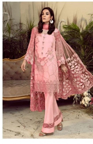 Shattering Chine Stitched Sequence Work Georgette Salwar Suit For Women