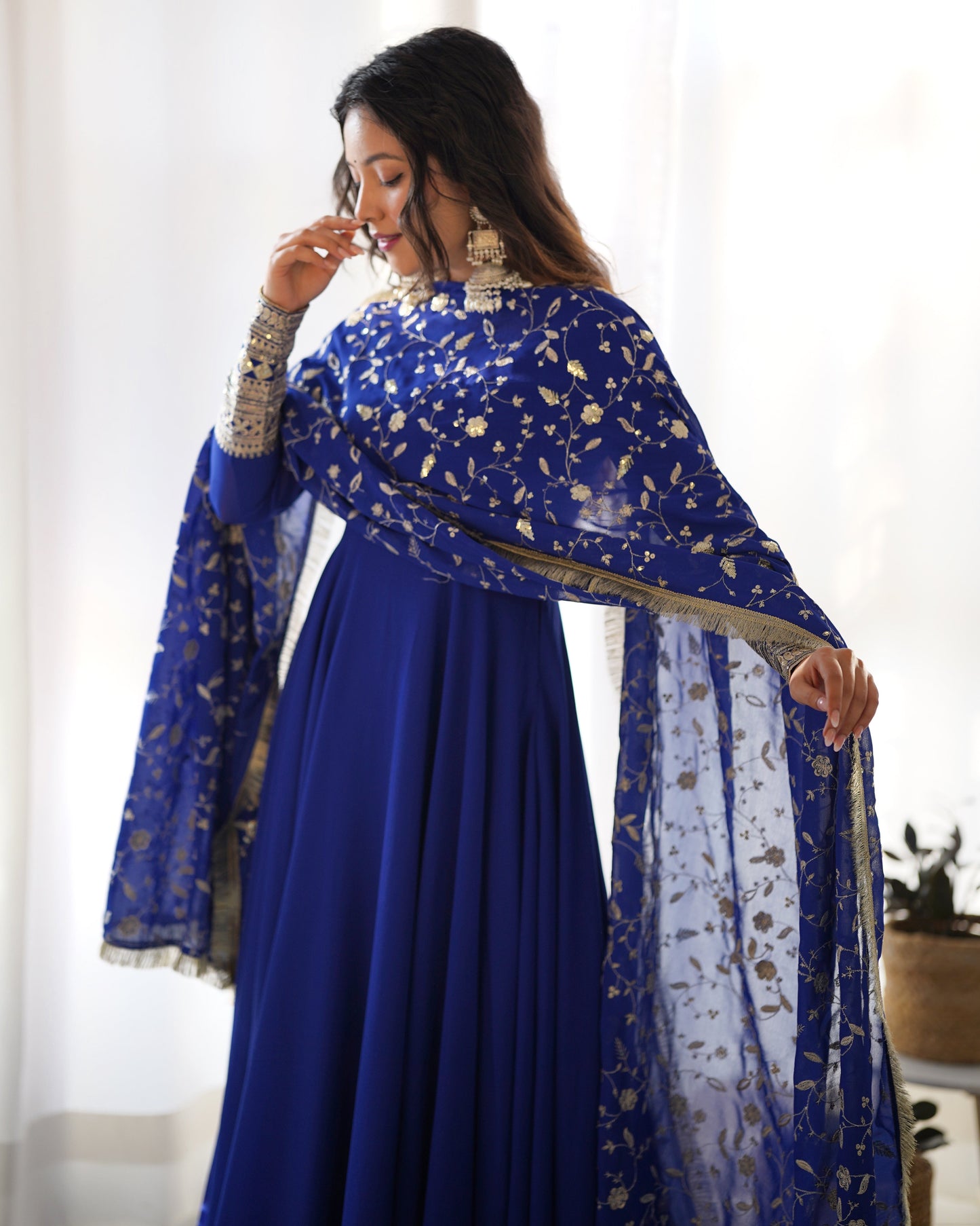 Designer Ready to Wear Gown With Heavy Work Dupatta