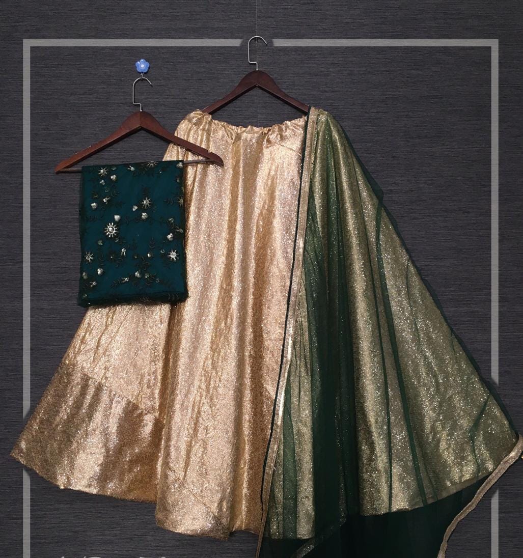 Captivation Golden Color Art Silk Sequence Work Wedding Wear Lehenga Choli
