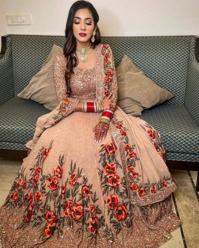 Tremendously Georgette Sequence Embroidered Work Festive Wear Salwar Suit