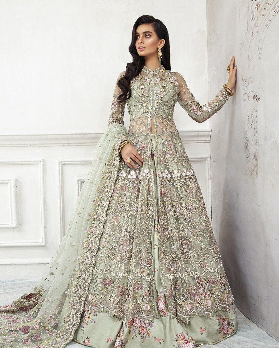 Flattering Embroidered Work Festival Wear Net Salwar Suit For Women