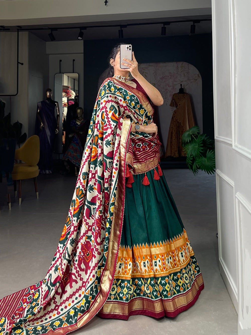 Tussar silk lehenga for festive season to charm your look
