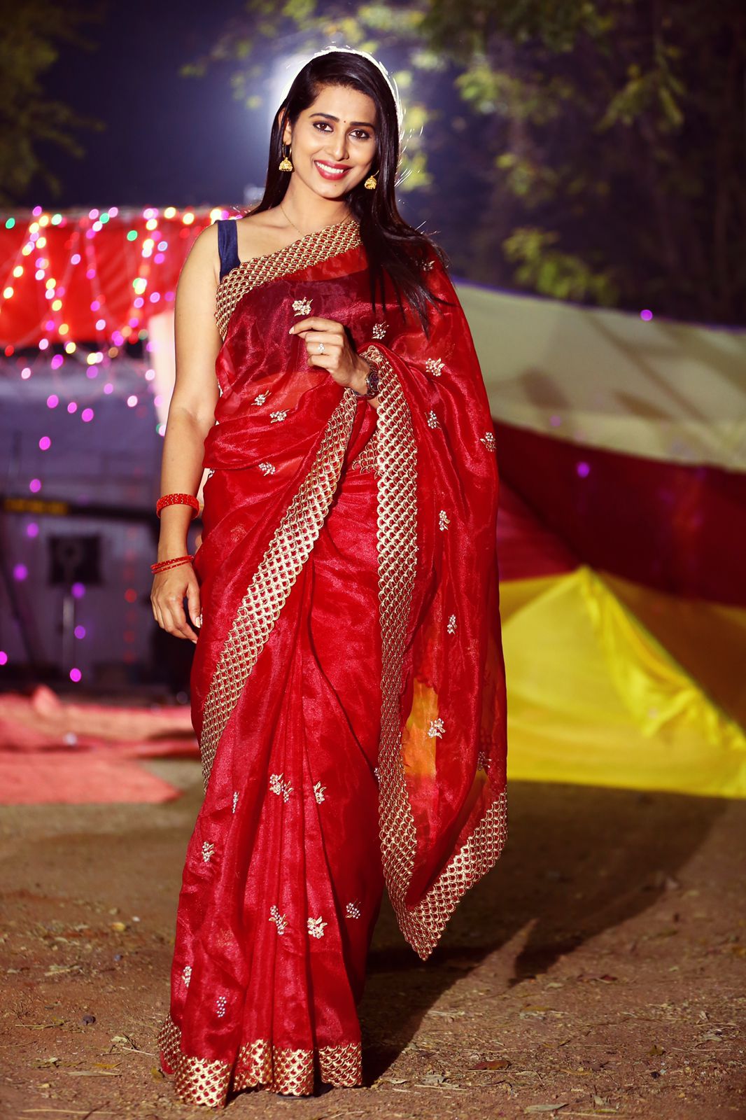 Striking Organza Embroidered Work Saree Blouse For Function Wear