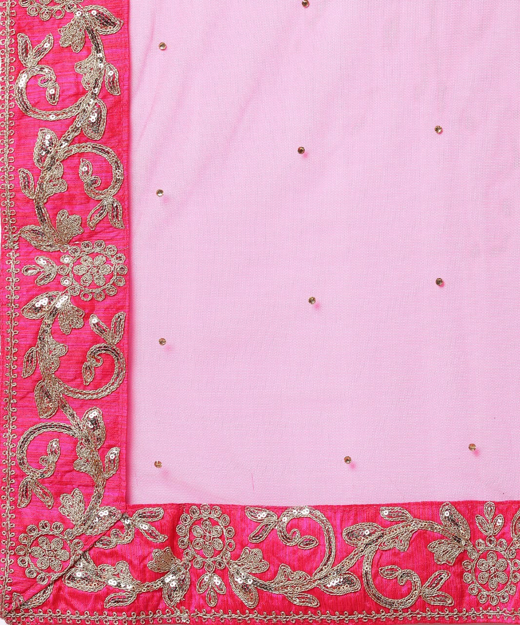 Elegant Rani Pink Silk Sequence Thread Work Lehenga Choli For Wedding Wear