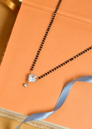 Starling White Color American Diamond Mangalsutra