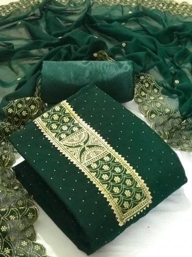 Appealing Georgette Designer Diamond Multi Work Festive Wear Salwar Suit