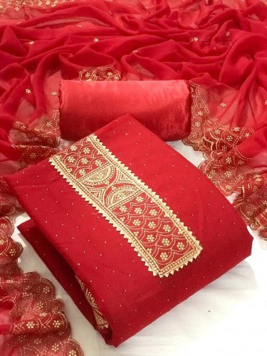 Appealing Georgette Designer Diamond Multi Work Festive Wear Salwar Suit