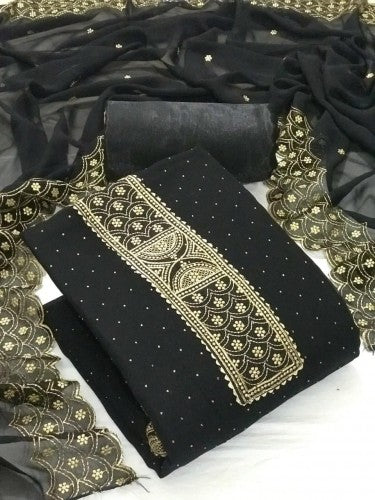 Appealing Georgette Designer Diamond Multi Work Festive Wear Salwar Suit
