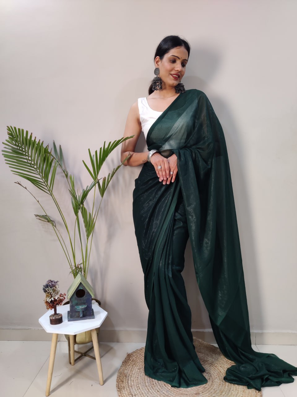Function Wear Fancy Simmer Patti Saree Blouse