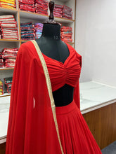 Load image into Gallery viewer, Beautiful Full Stitched Lehenga Choli Dupatta Set For Any Function
